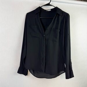 Express Black Women's Button-Up Blouse